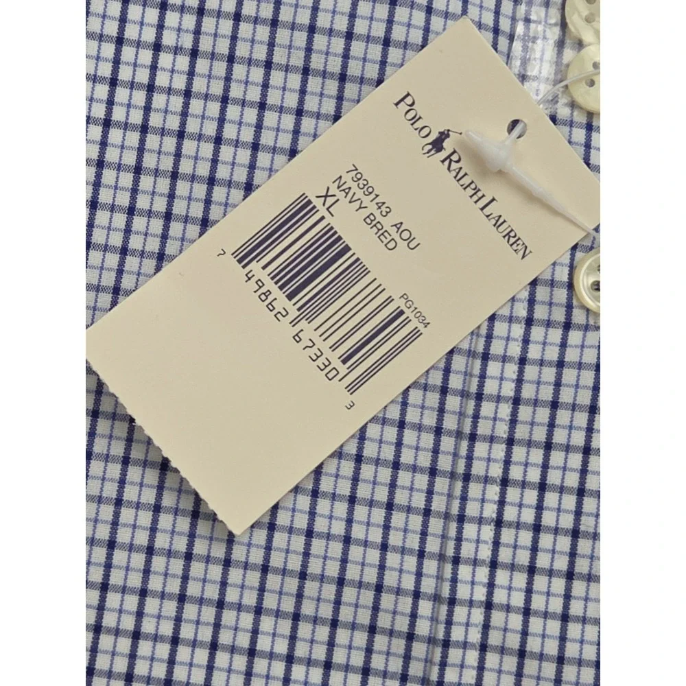 NWT 90s Vintage Polo Ralph Lauren Lowell Sport Shirt Cotton Mens XL Navy Blue
